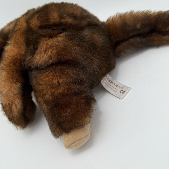 Folkmanis Small Monkey Full Body Puppet Plush Brown Chimp Long Tail No Tag - Picture 5 of 6